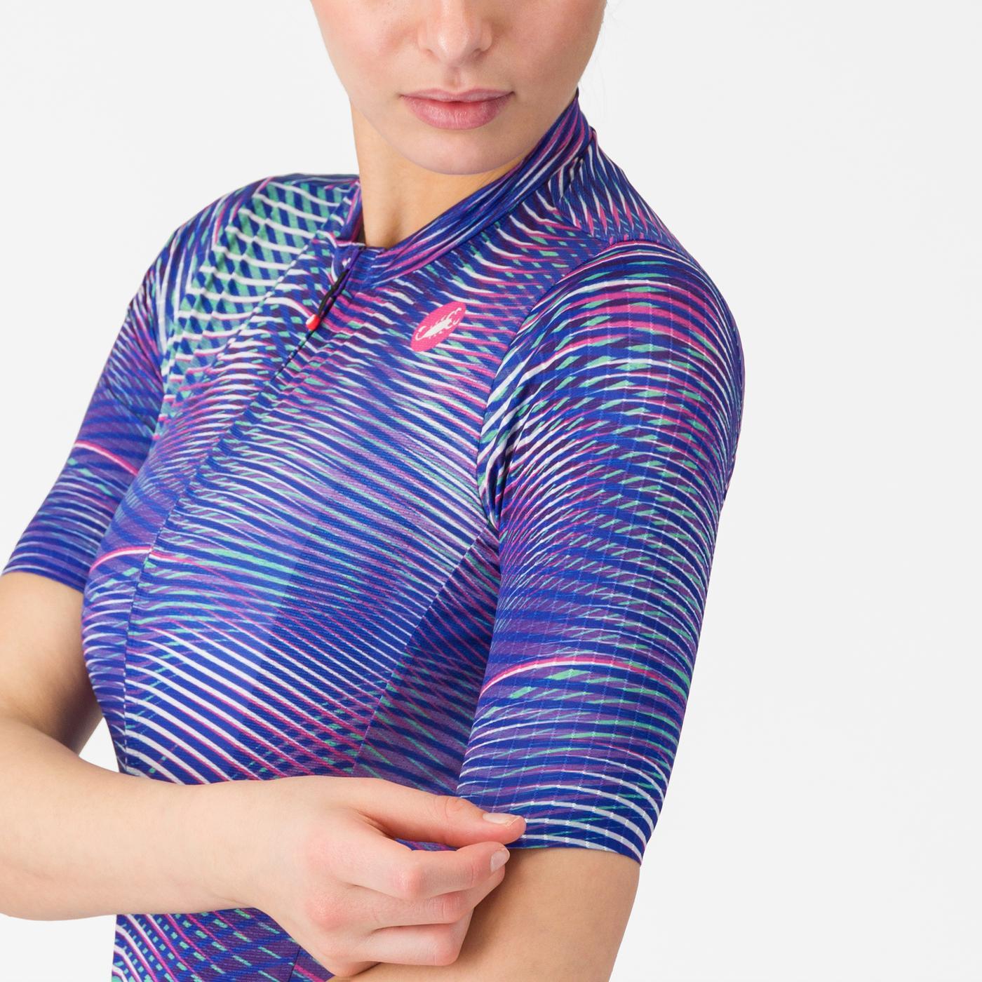 CASTELLI COSMIC VORTEX Women's Short Sleeve Jersey Purple