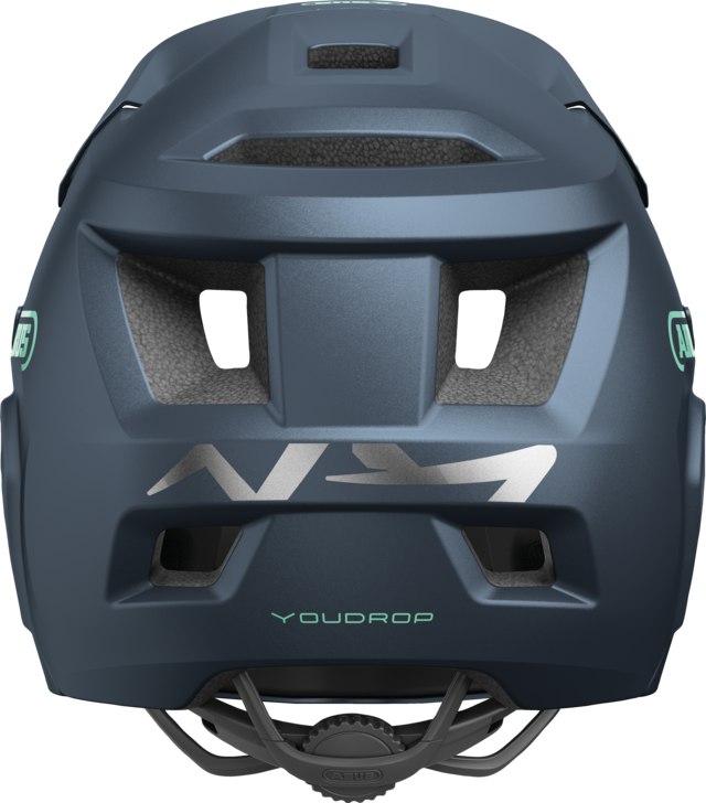 ABUS YOUDROP FF Junior Midnight-hjälm för mountainbike, blå