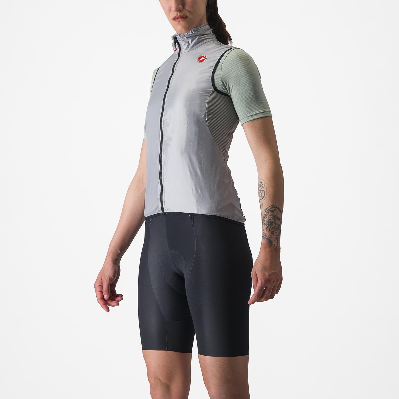 CASTELLI ARIA Grå ärmlös jacka för dam
