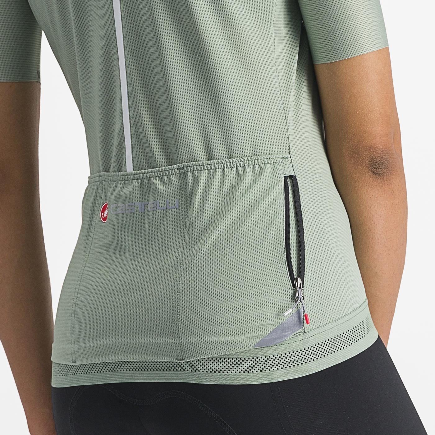 Women's CASTELLI ENDURANCE Short Sleeve Jersey Green