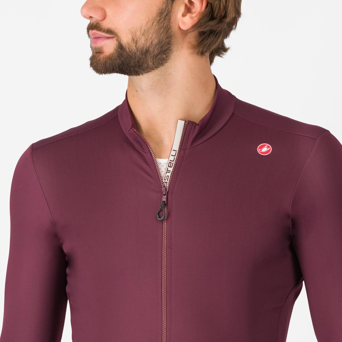CASTELLI ESPRESSO THERMAL Long Sleeve Bordeaux Jersey