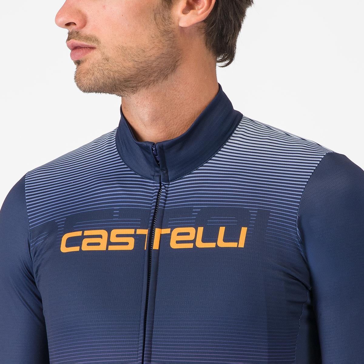 CASTELLLI APICE THERMAL Long Sleeve Jersey Blue/Orange