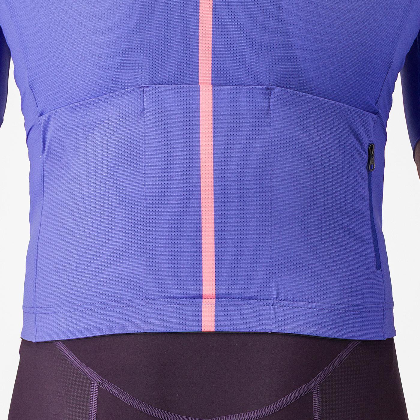 CASTELLI DRITTONE LOGO Kortärmad Jersey Lila