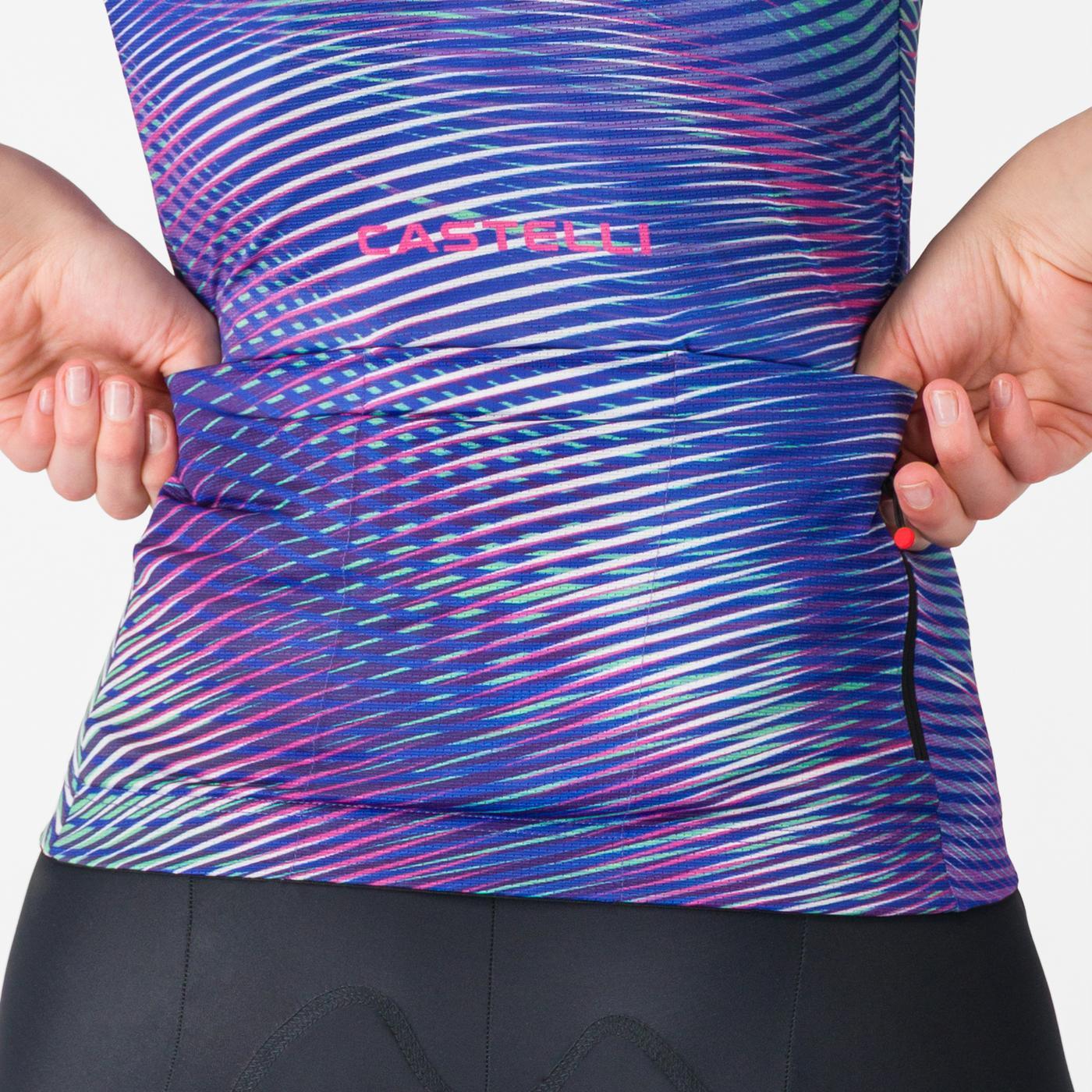 CASTELLI COSMIC VORTEX Women's Short Sleeve Jersey Purple