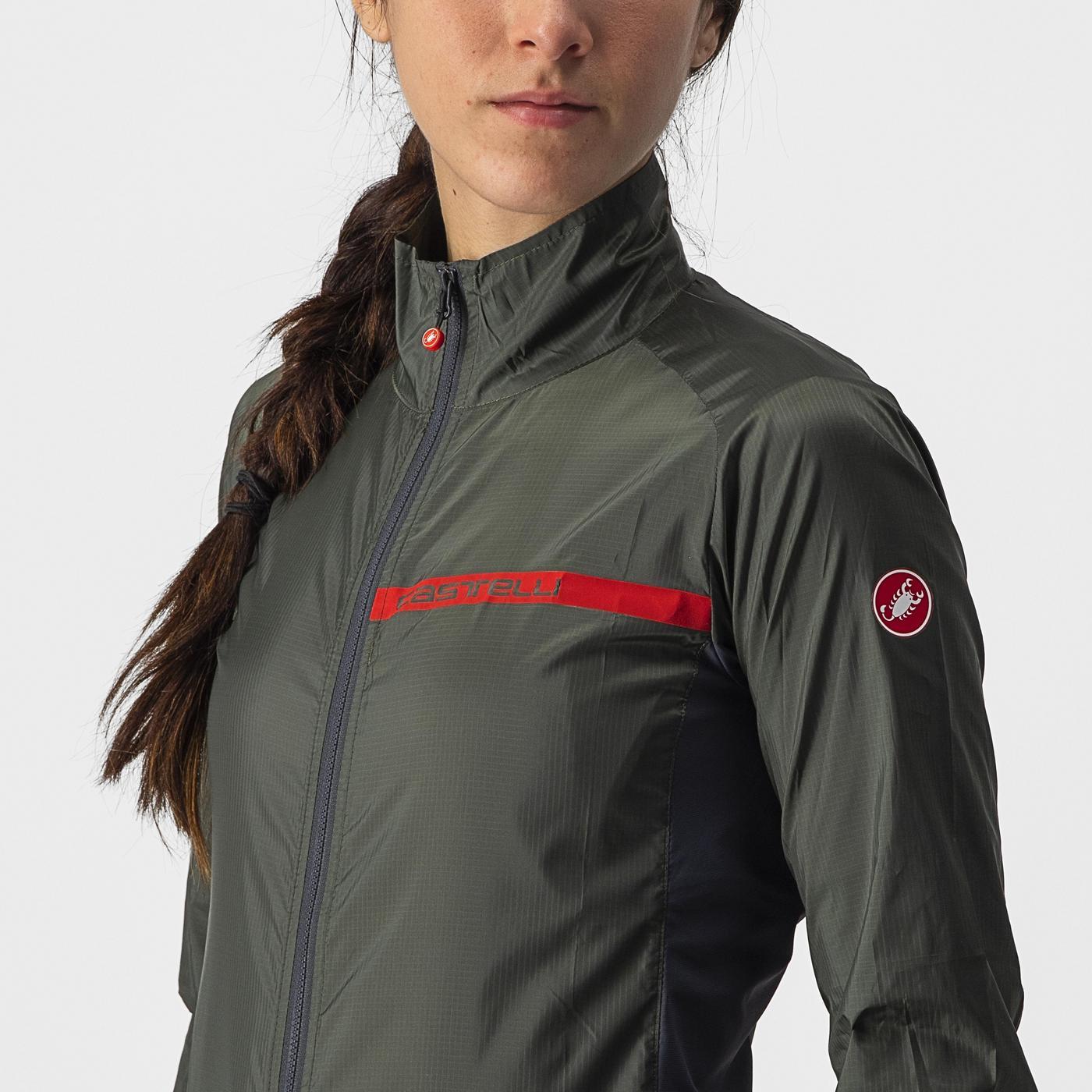 CASTELLI SQUADRA STRETCH Women's Khaki Jacket