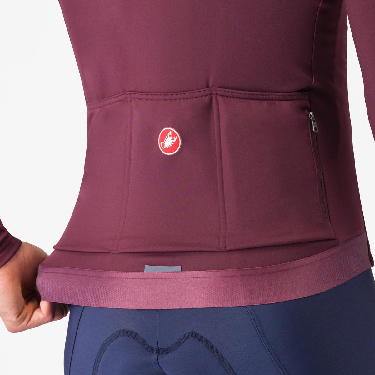CASTELLI ESPRESSO THERMAL Long Sleeve Bordeaux Jersey