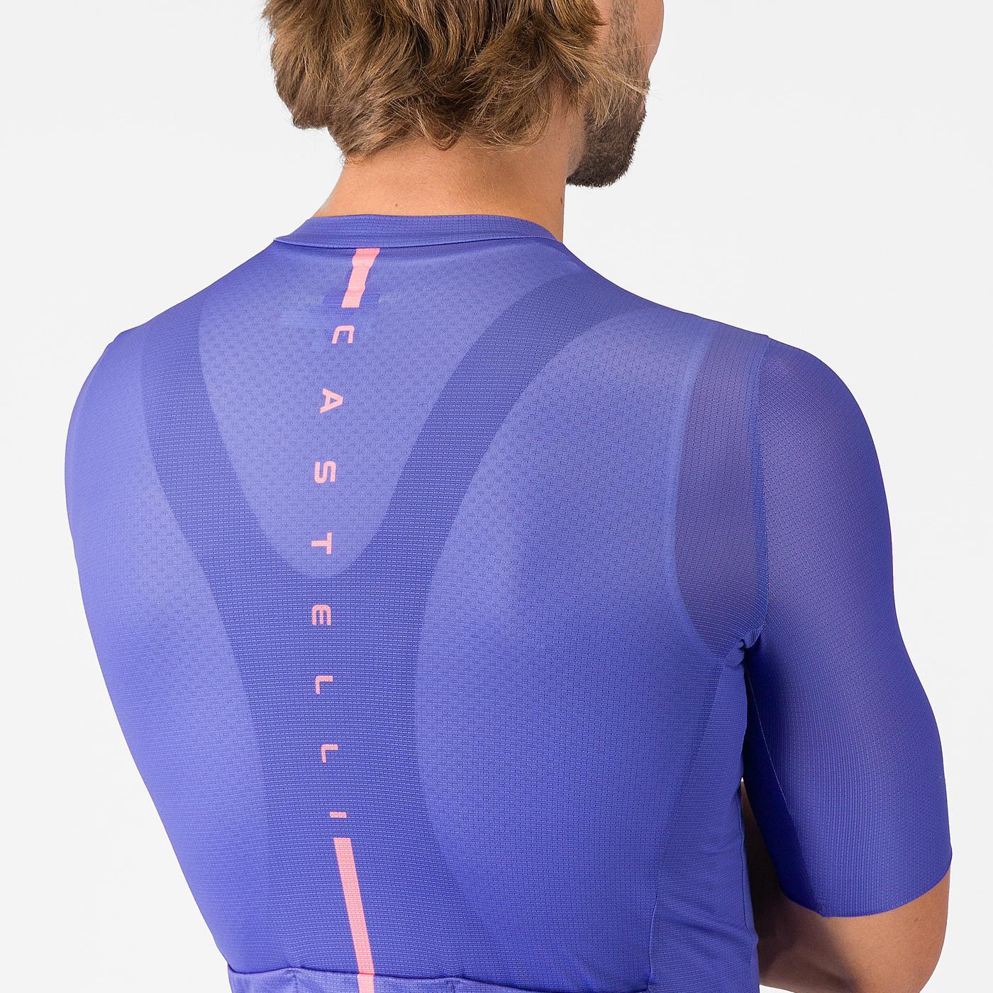 CASTELLI DRITTONE LOGO Kortärmad Jersey Lila