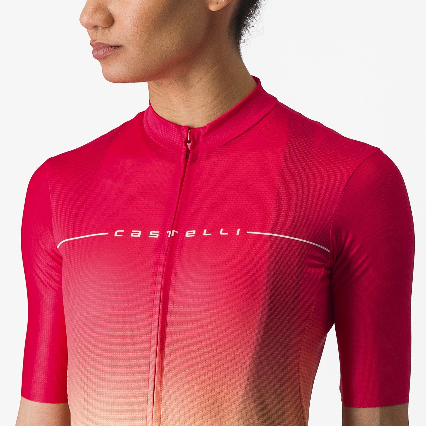 CASTELLI SALITA Kortärmad Jersey Rosa/Orange, Dam