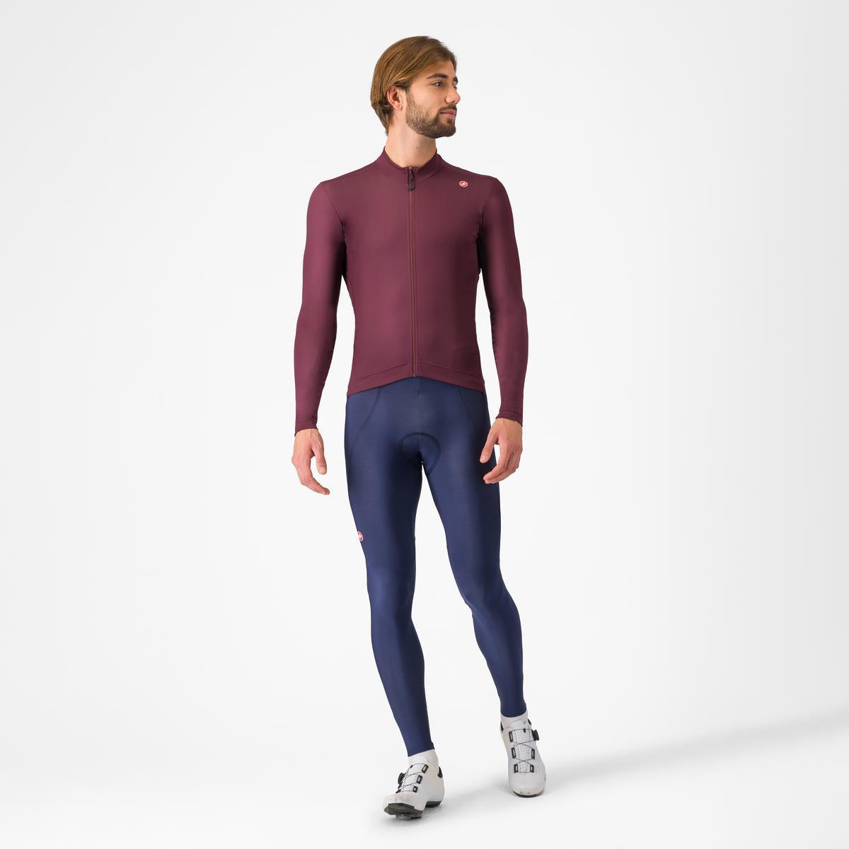 CASTELLI ESPRESSO THERMAL Long Sleeve Bordeaux Jersey