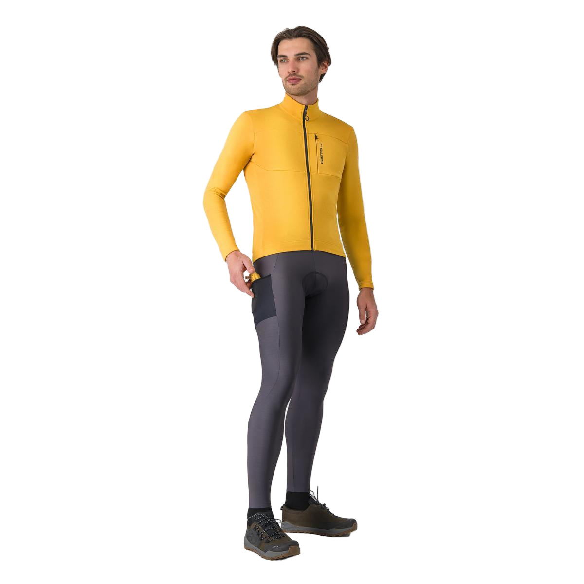 CASTELLI UNLIMITED TRAIL 2 Long Sleeve Jersey Yellow/Grey