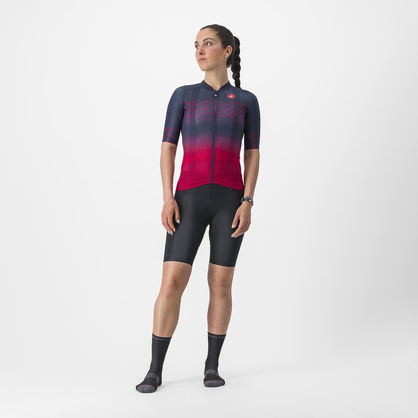 CASTELLI CLIMBER'S 2.0 Kortärmad damtröja Blå/Vit