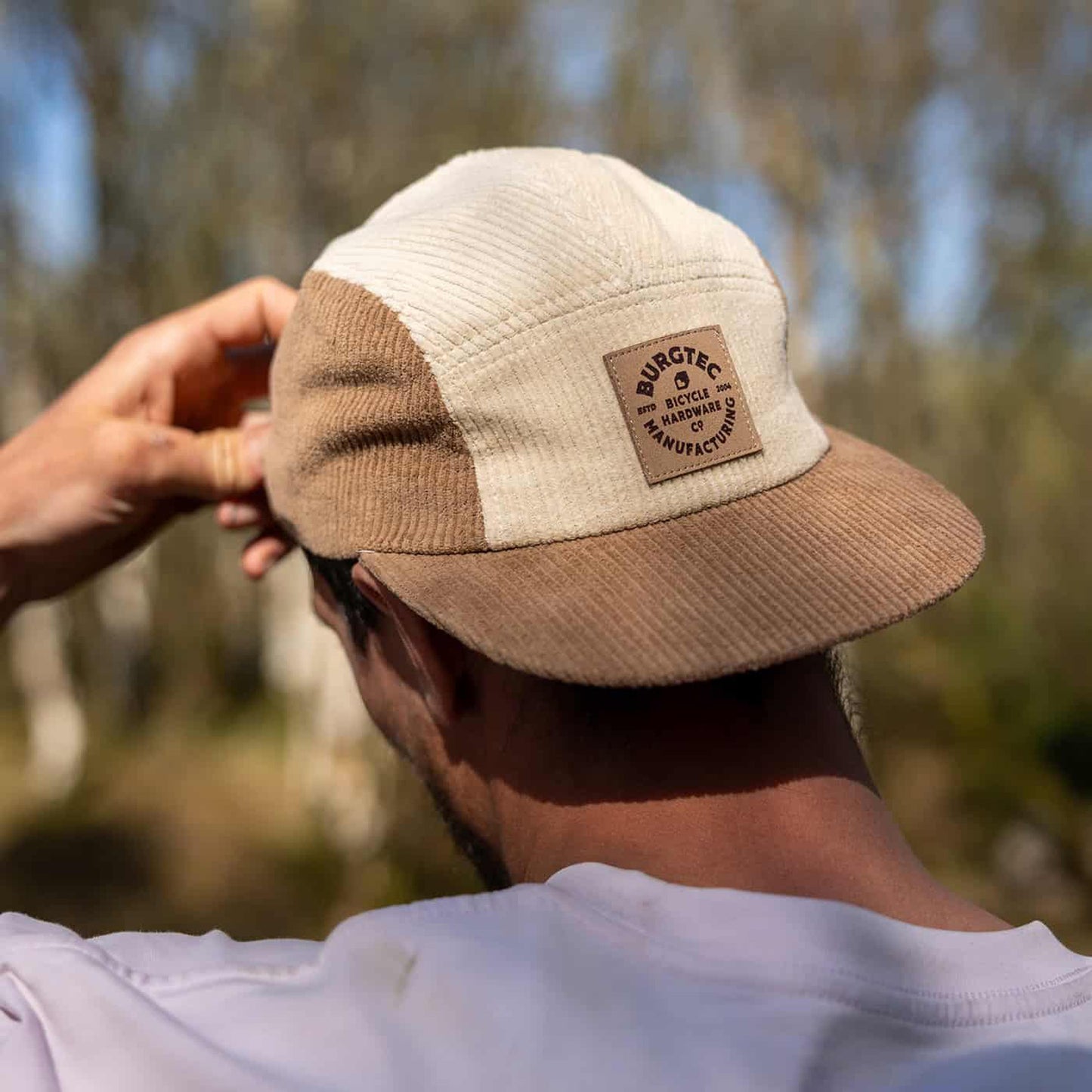 Cap BURGTEC BANDIT CORDUROY FIVE PANEL Beige/Brown
