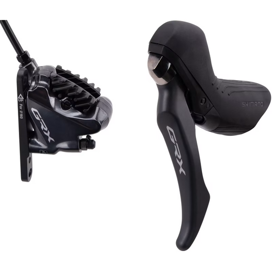 Vänster Bromshandtag Singelklinga och Främre Bromsok SHIMANO GRX BL-RX810 + BR-RX810 Flat Mount