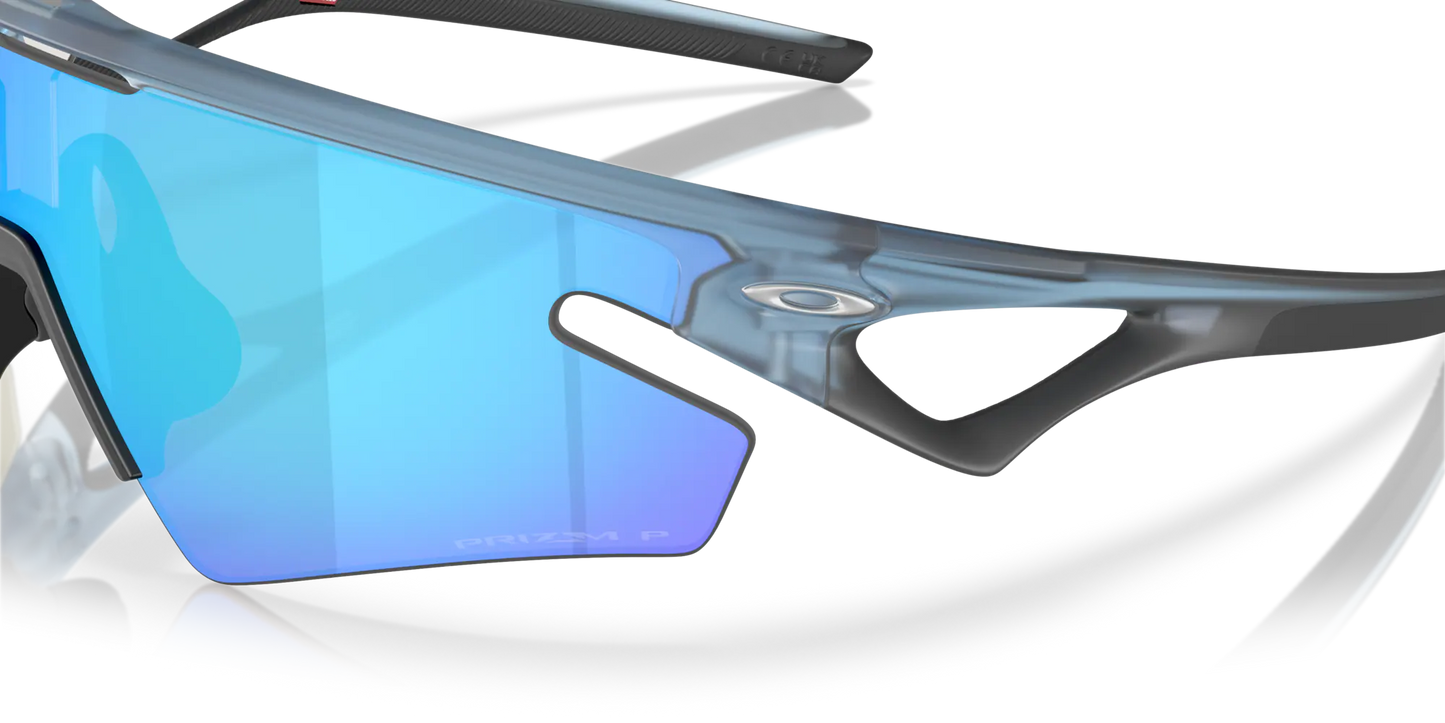 OAKLEY SPHAERA SLASH Matt Transparent Stone Prizm Sapphire Polarized Lens - OO9499-0336