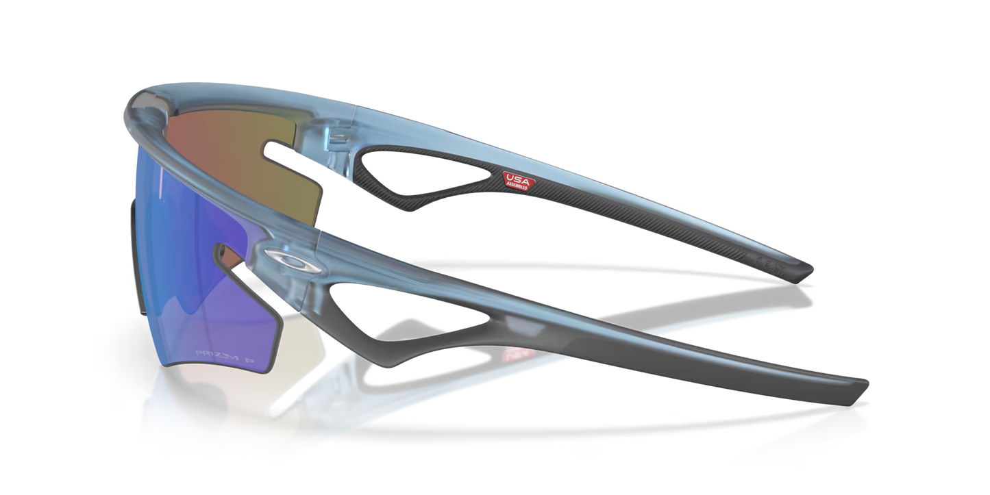 OAKLEY SPHAERA SLASH Matt Transparent Stone Prizm Sapphire Polarized Lens - OO9499-0336