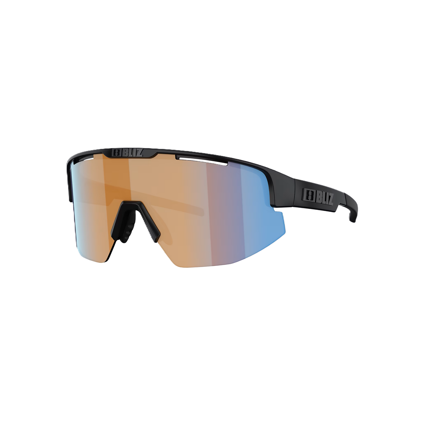 BLIZ MATRIX Glasögon Matt Black Coral/Orange Iridium Blue Lens