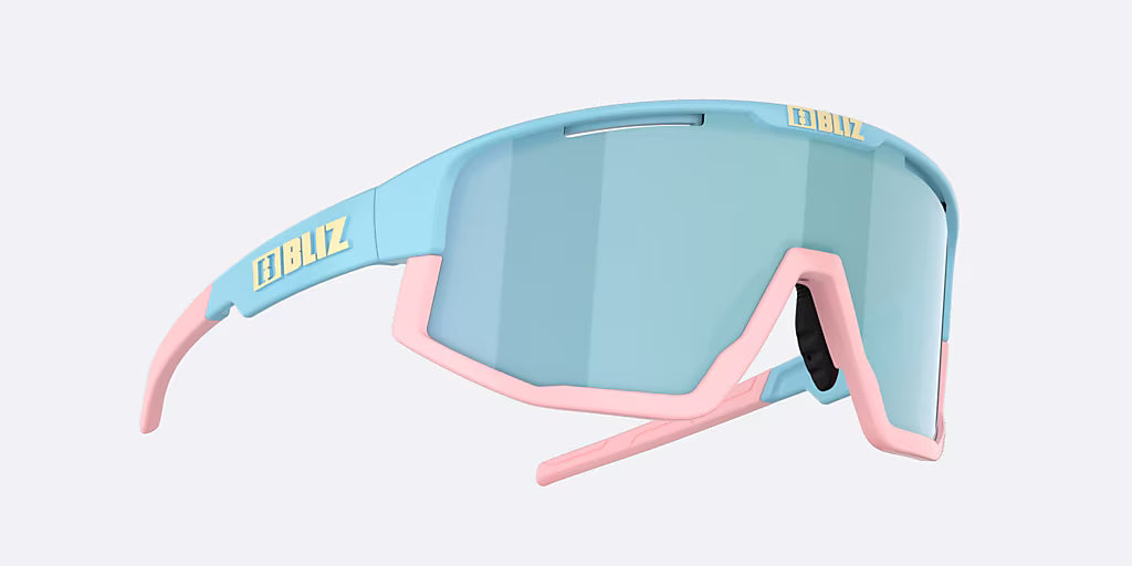 Glasses BLIZ FUSION SMALL Pastel Blue Matt Lens Smoke w Ice Blue Multi