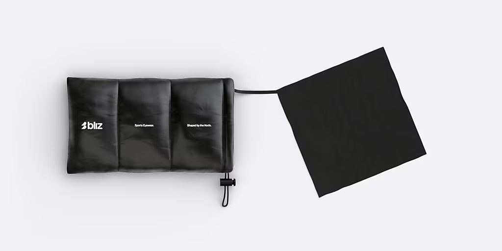 Glasses BLIZ FUSION SMALL Pastel Blue Matt Lens Smoke w Ice Blue Multi