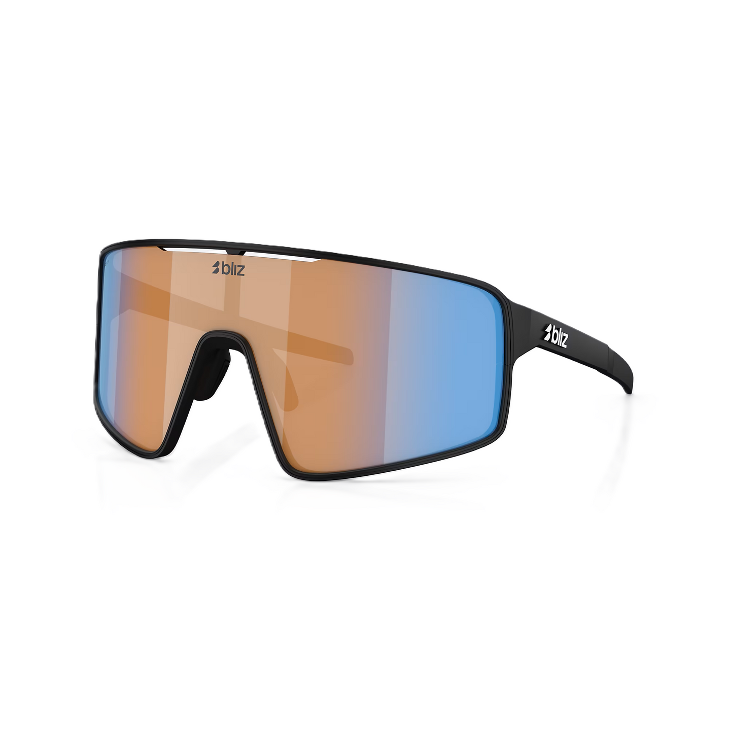 BLIZ P001 Glasögon Matt Black Coral/Orange Iridium Blue Lens