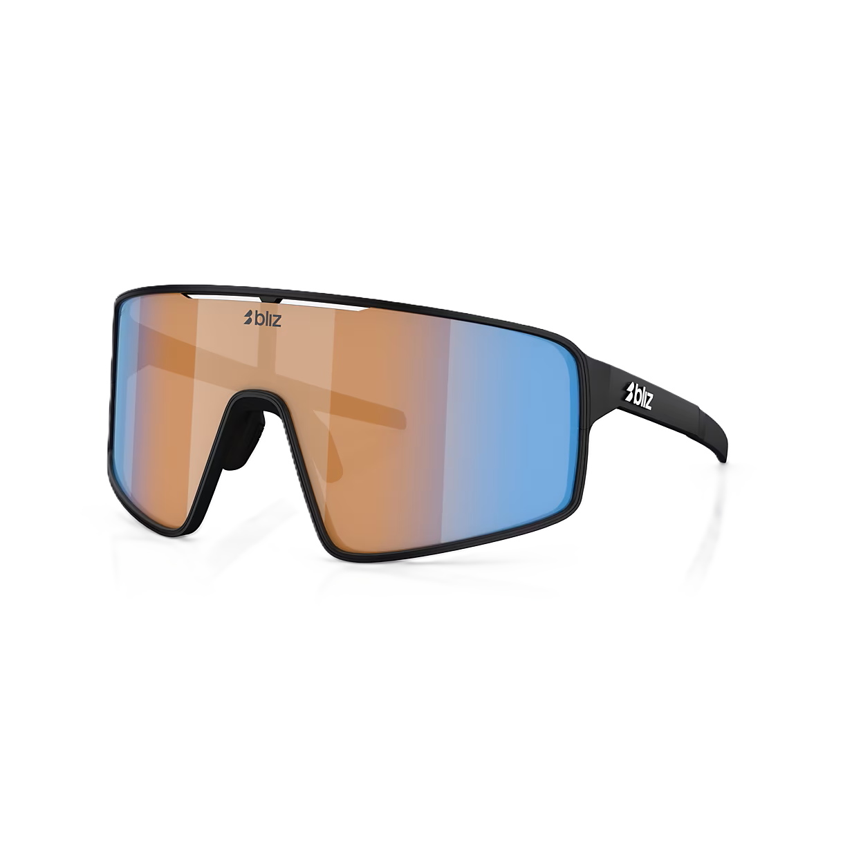 BLIZ P001 S Glasses Black Matt Coral/Orange Blue Irdium Lens