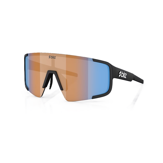 BLIZ P003 SMALL Glasögon Svart Matt Nano Optics Linser Nordic Ligh Coral - Orange w Blue Multi