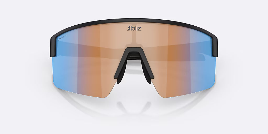 BLIZ P004 Svarta Matt Glasögon Nano Optics Nordic Ligh Coral - Orange w Blue Multi