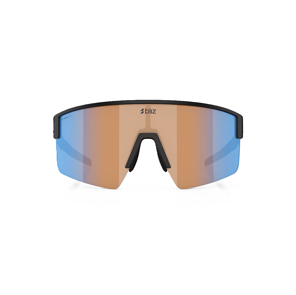 BLIZ P004 SMALL Glasses Black Matt Coral/Orange Iridium Blue Lens