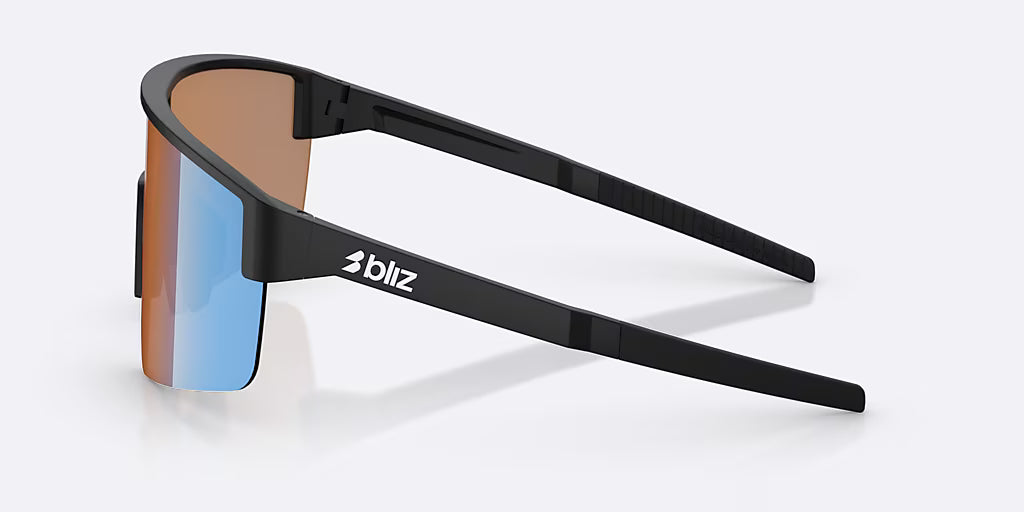 BLIZ P004 Svarta Matt Glasögon Nano Optics Nordic Ligh Coral - Orange w Blue Multi