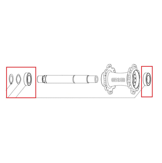 Lager för bakre nav 17×28×7mm.ENVE INNERDRIVE