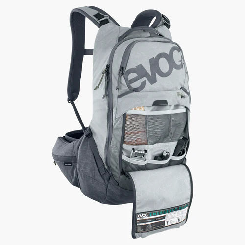 EVOC TRAIL PRO 16L Backpack with Back Panel, Gray