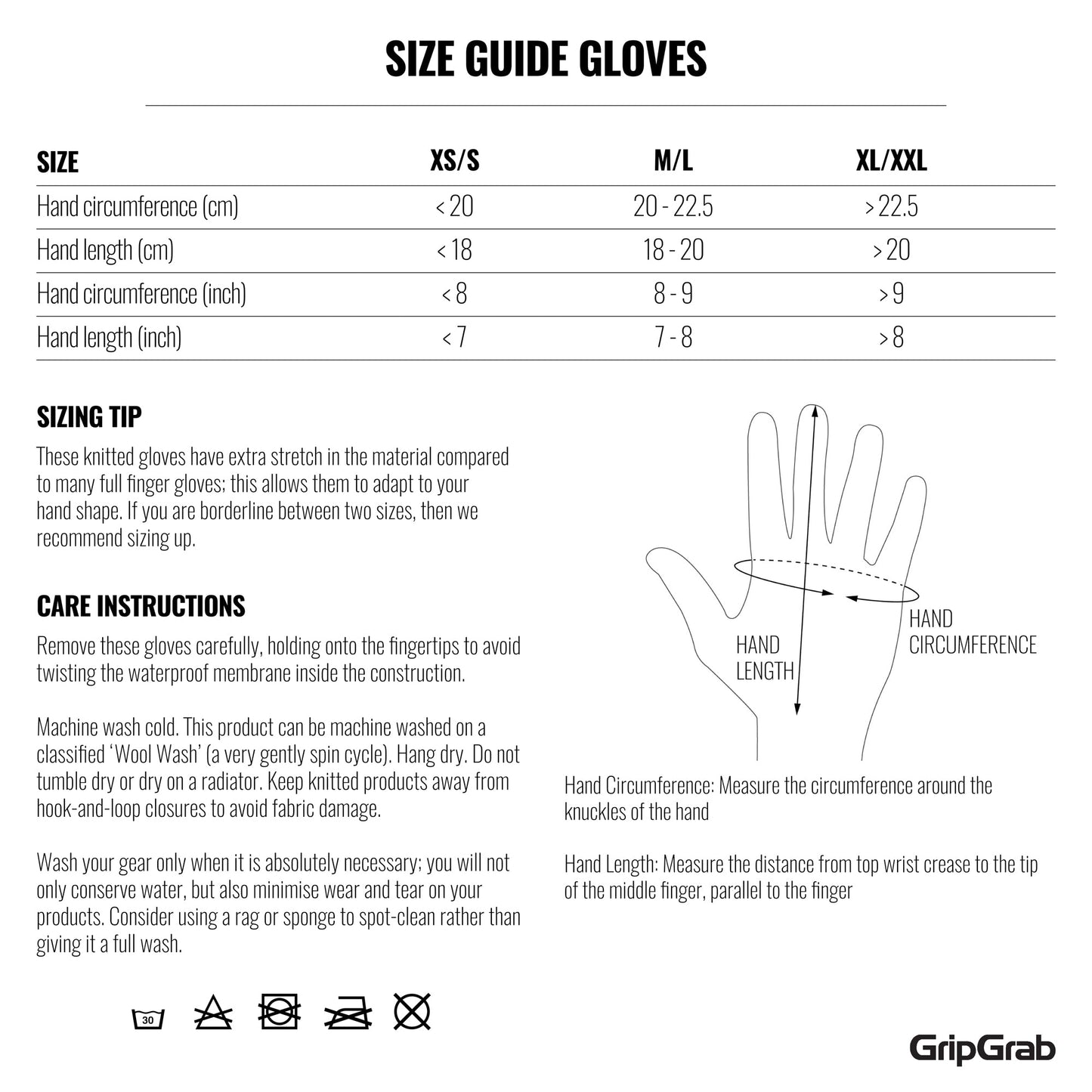 Korta handskar GRIPGRAB EXPLR RC MAX Vita