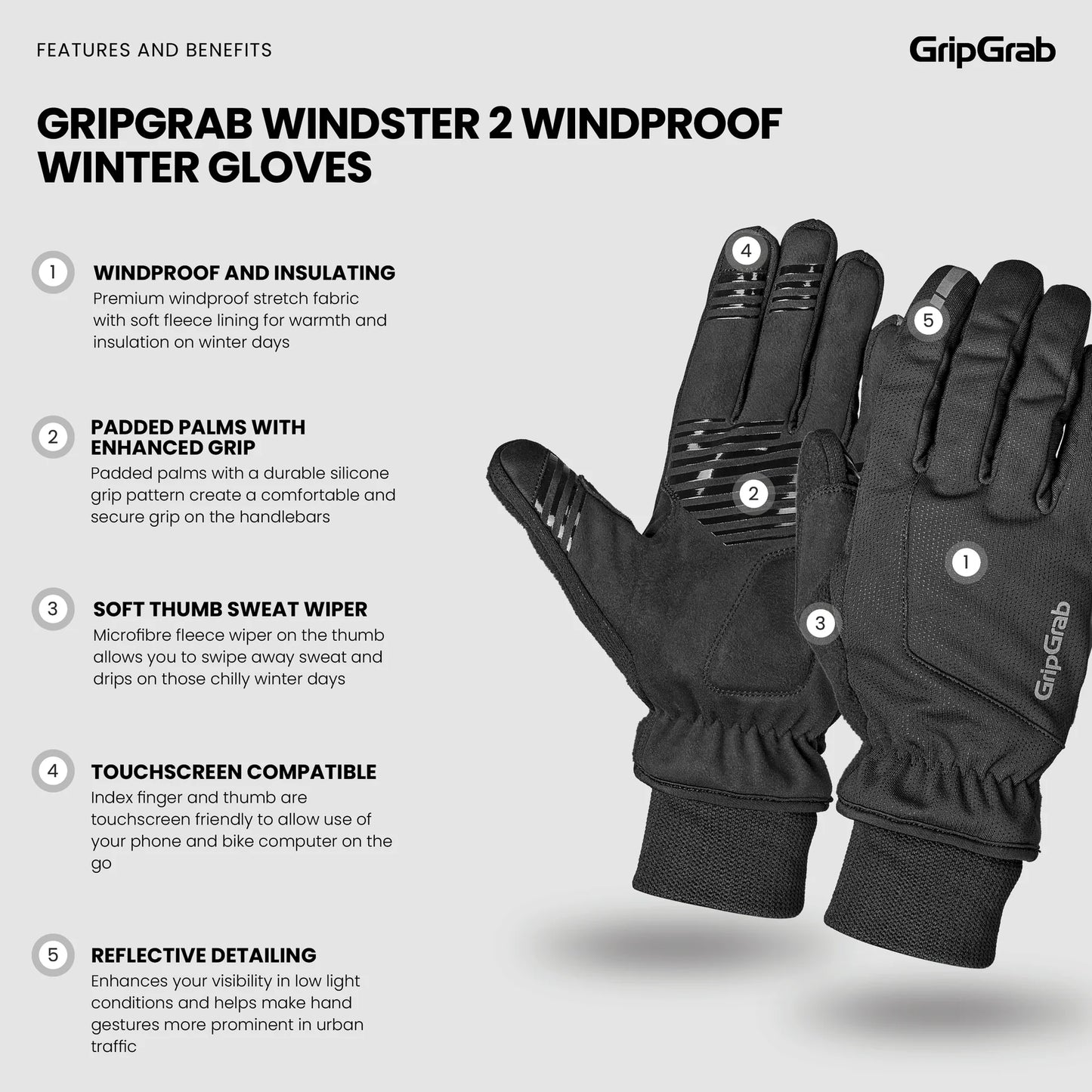 GRIPGRAB WINDSTER 2 WINDPROOF WINTER Gloves Yellow