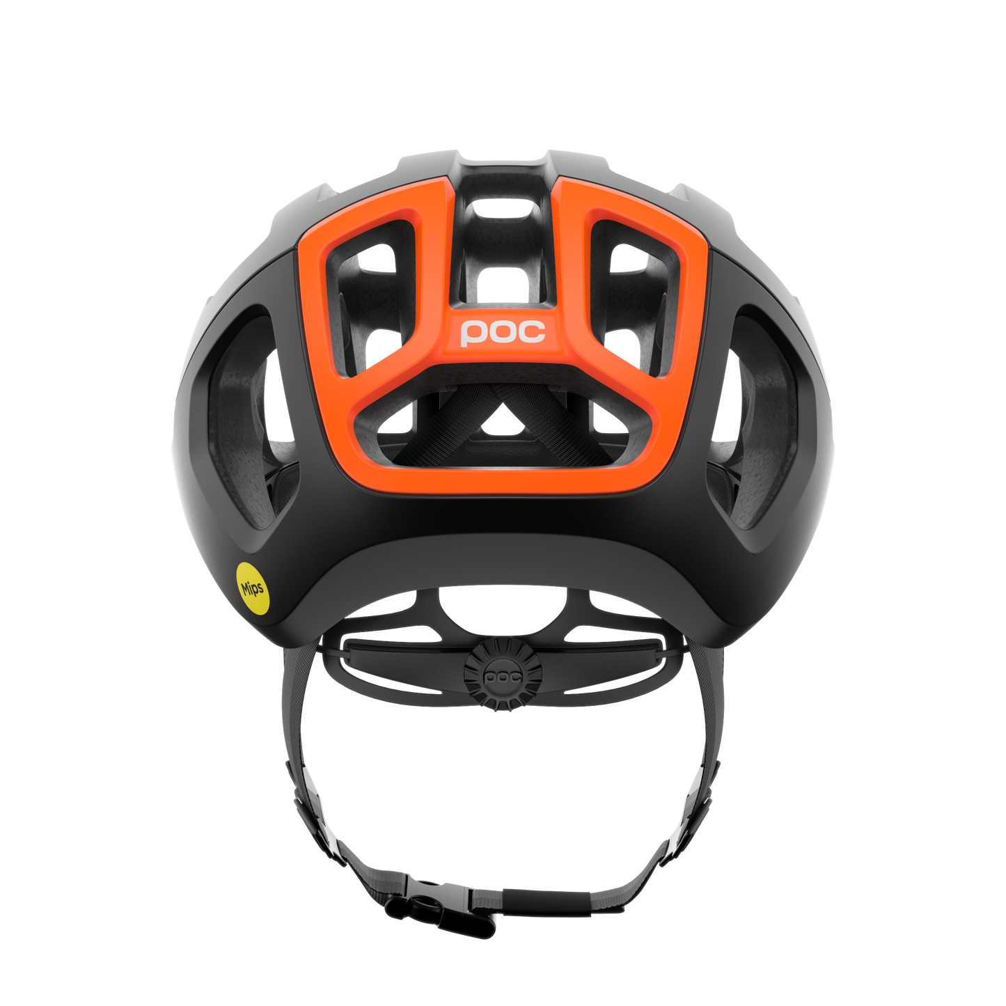 POC VENTRAL AIR MIPS landsvägshjälm Svart/Orange Fluo Matt