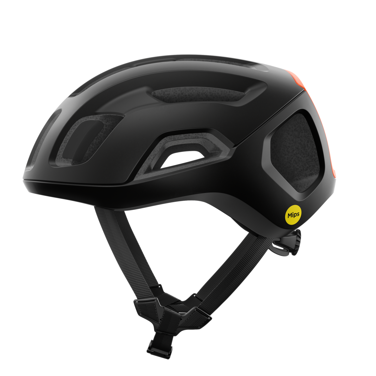 POC VENTRAL AIR MIPS landsvägshjälm Svart/Orange Fluo Matt