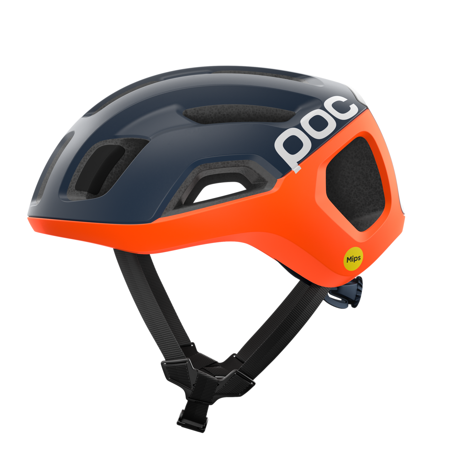 POC VENTRAL AIR MIPS landsvägshjälm Marin/Orange/Vit Matt