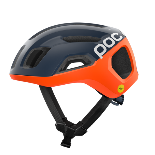 POC VENTRAL AIR MIPS landsvägshjälm Marin/Orange/Vit Matt
