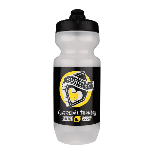 Bottle BURGTEC GUZZLE Flat Pedal Thunder Transparent