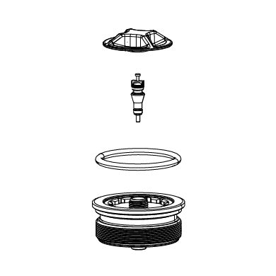 Kit Air ROCKSHOX TOP CAP - DOMAIN(2022) DBA 38MM (SPLINED CAP VALVE COVE)