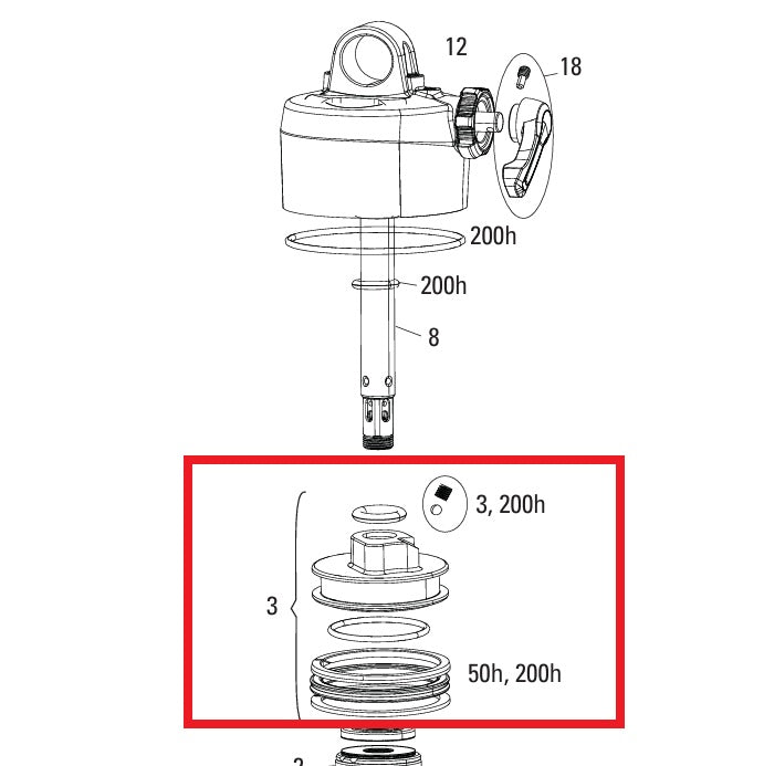 ROCKSHOX SEALHEAD kolvsats - deLUXE A1+ (2017+)