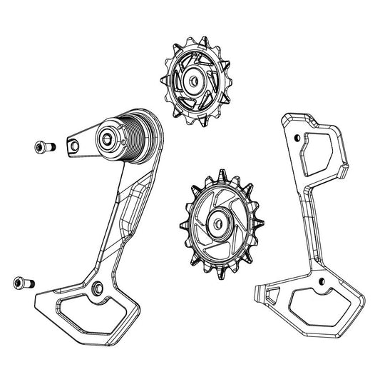 SRAM XX-SL T-TYPE EAGLE AXS växellåda och hjul