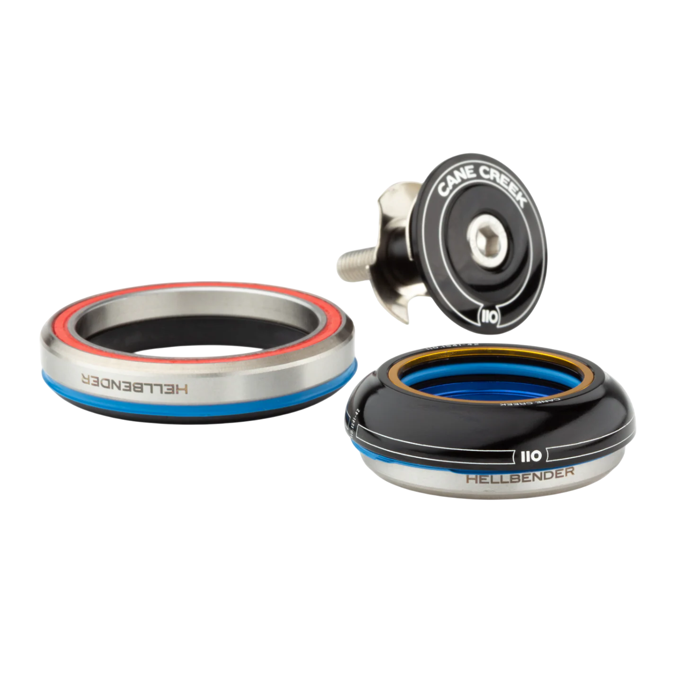 CANE CREEK 110 Tapered Headset, 1 1/8"-1,5", IS41/28,6/H9 | IS52/40, kort, svart