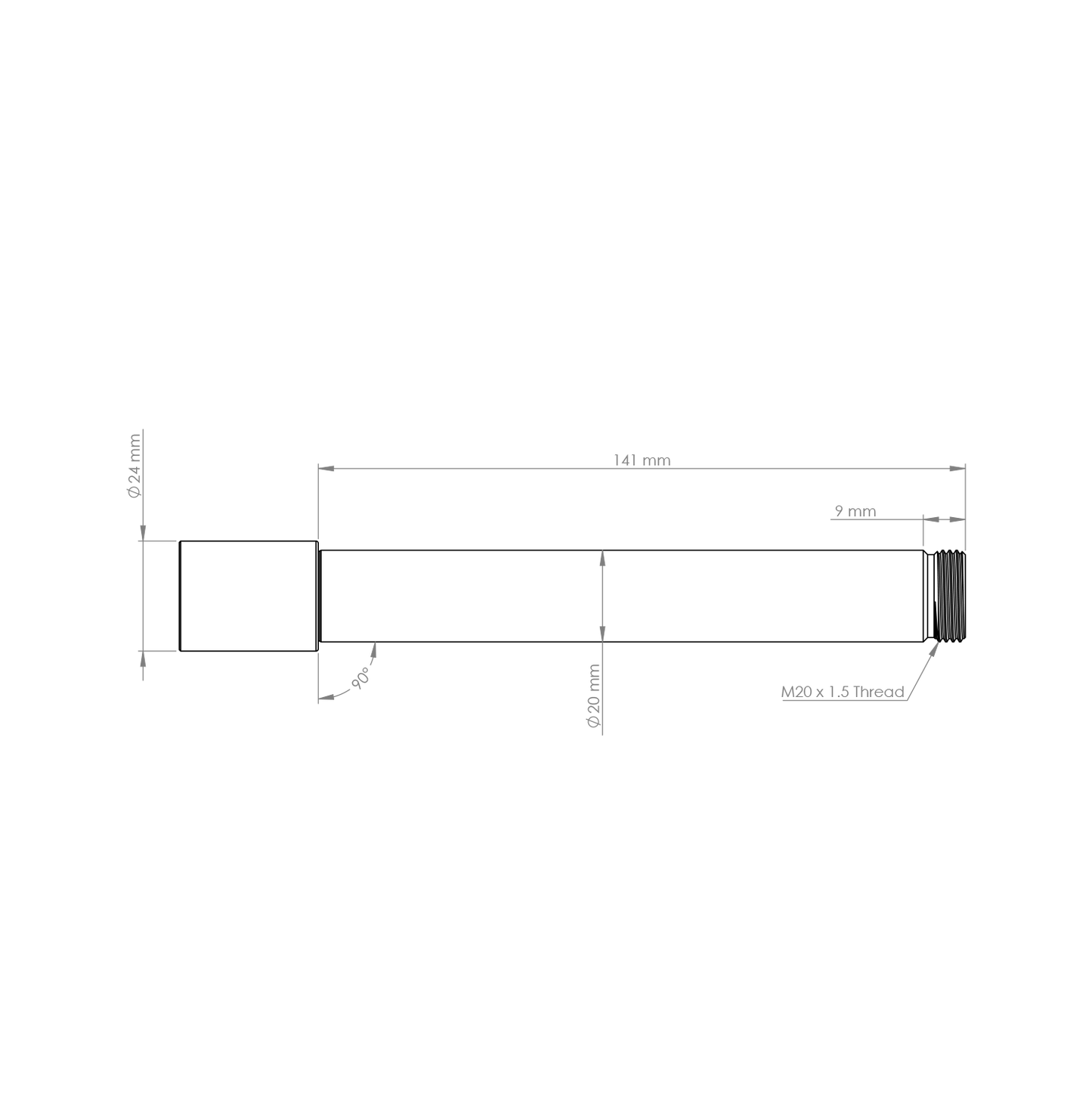 BURGTEC Front Wheel Axle for Öhlins DH38 Fork Black