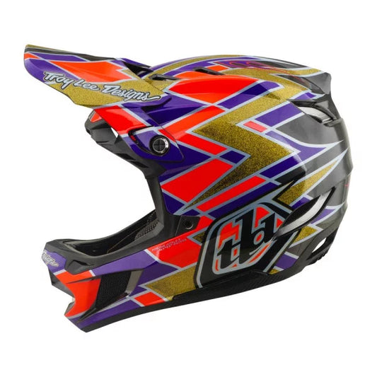MTB-hjälm TROY LEE DESIGNS D4 CARBON MIPS FLUSH Orange/Lila
