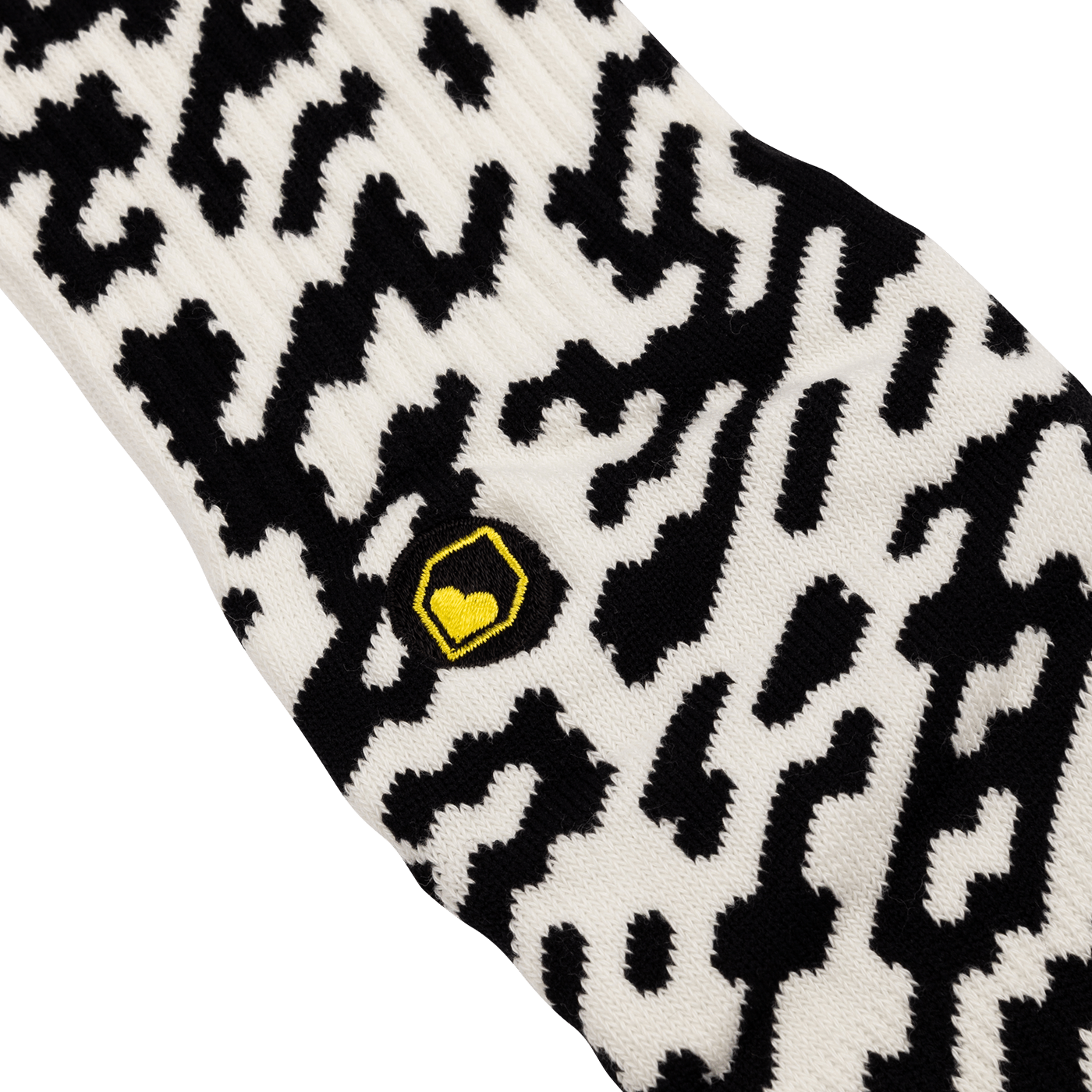 BURGTEC PATTERNED Socks, Black/White