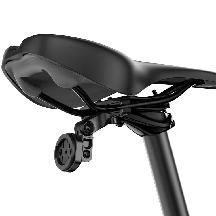 Radar support on KOM Cycling saddle rails