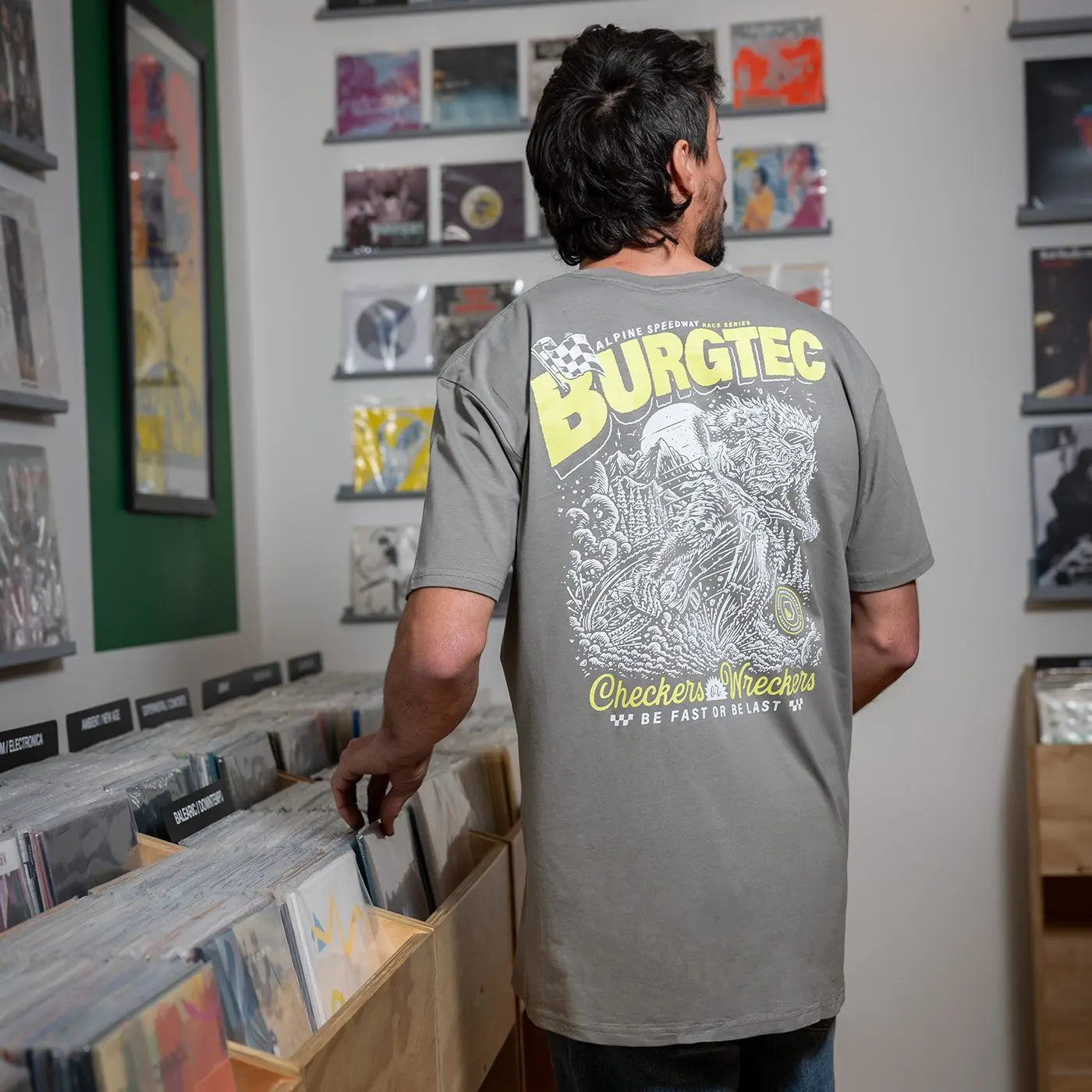 T-Shirt BURGTEC ALPINE SPEEDWAY Grå