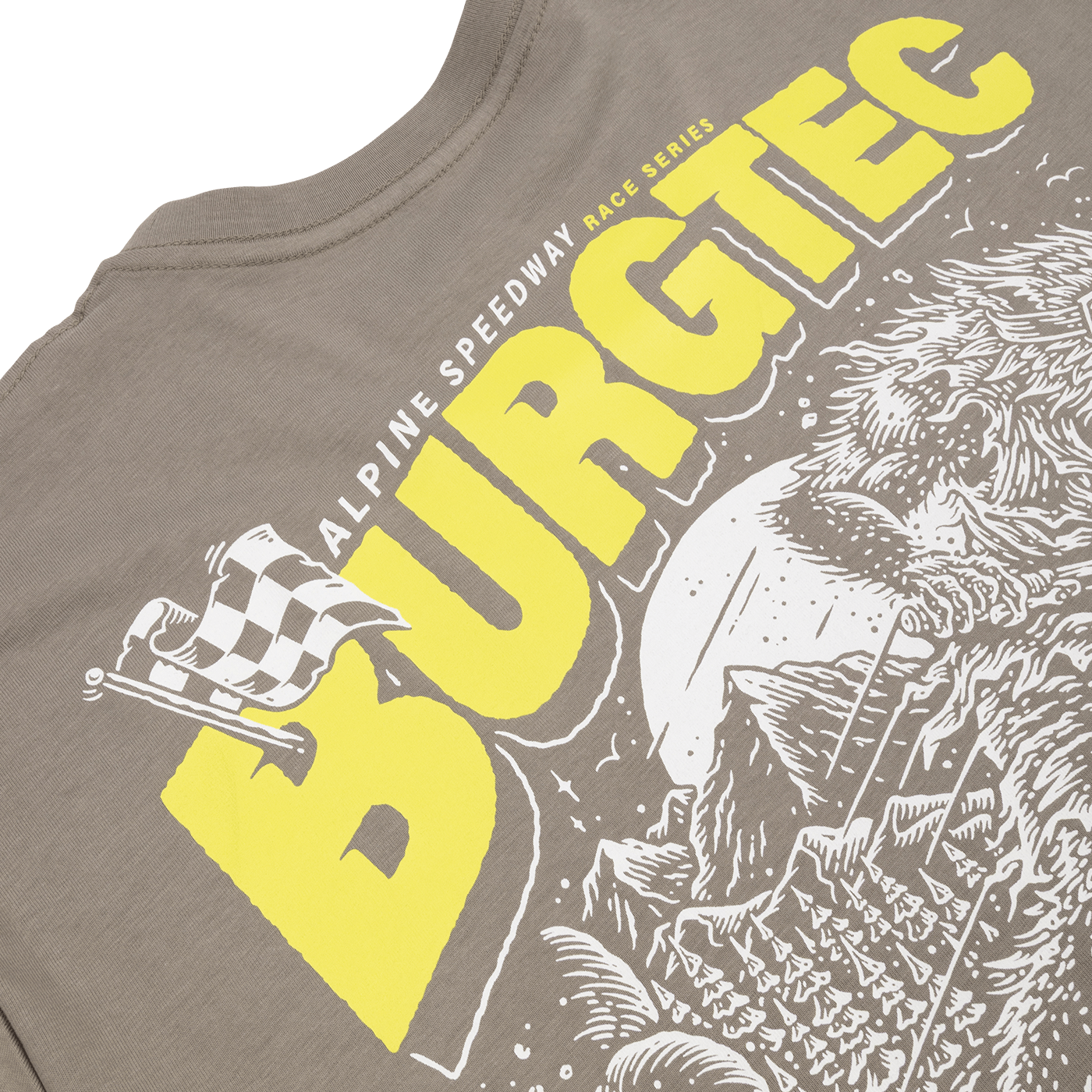 T-Shirt BURGTEC ALPINE SPEEDWAY Grå