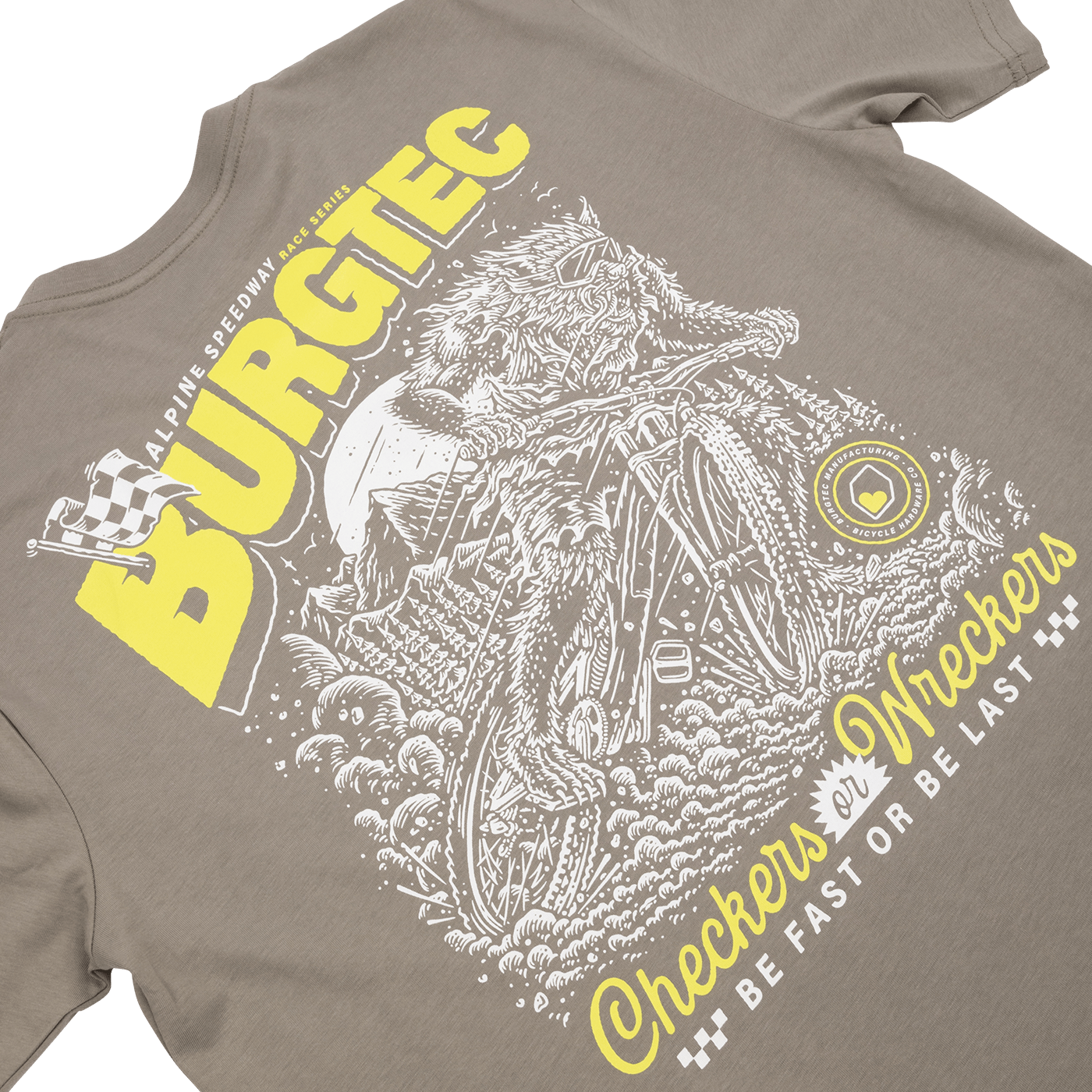 T-Shirt BURGTEC ALPINE SPEEDWAY Grå
