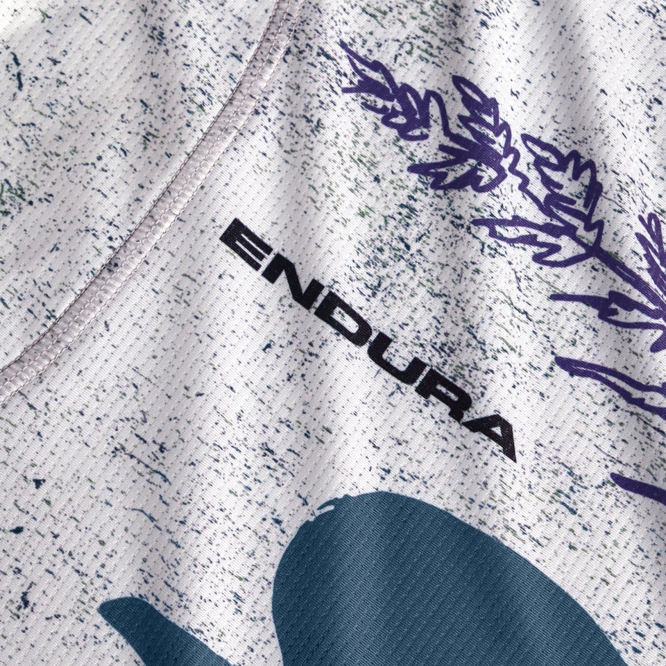 ENDURA SINGLETRACK PRINT Kortärmad Aero Blue Jersey, dam