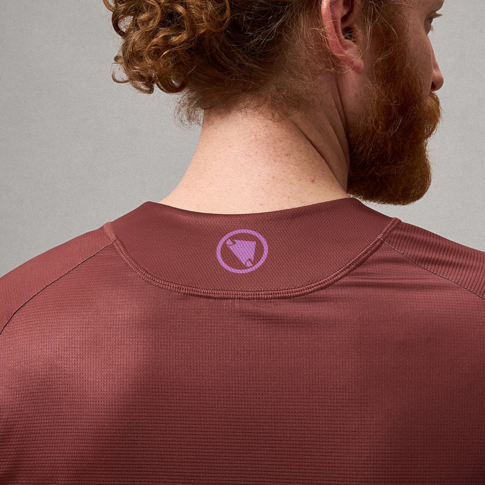 ENDURA SINGLETRACK CORE PRINTED Long Sleeve End Orange Jersey